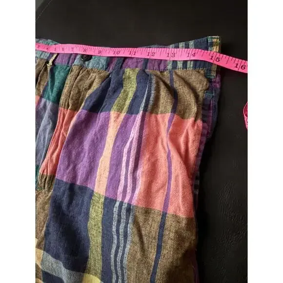 Vintage J.Crew Multicolor Preppy Plaid Cotton Men’s Shorts Size 32 - Picture 4 of 5